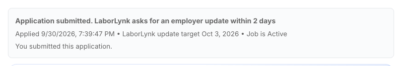 The response target on an application.