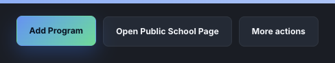 The Programs page header with the Add Program button.